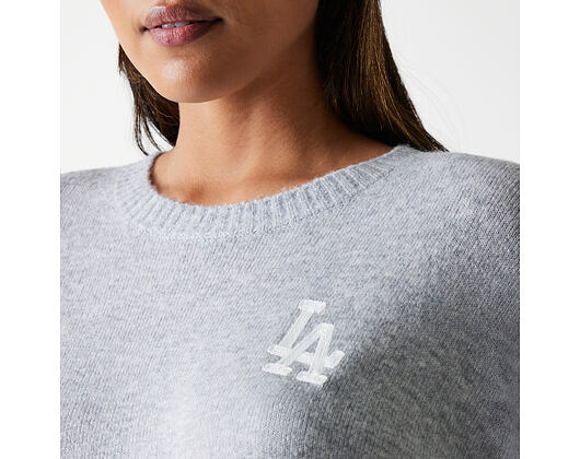 Dámská Svetr New Era - MLB Knit Sweater - LA Dodgers - Heather Grey