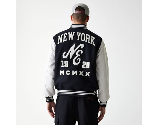 Bunda New Era - Patch Varsity Jacket - Black
