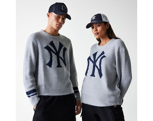 Svetr New Era - MLB Sweater Knit - NY Yankees - Heather Grey