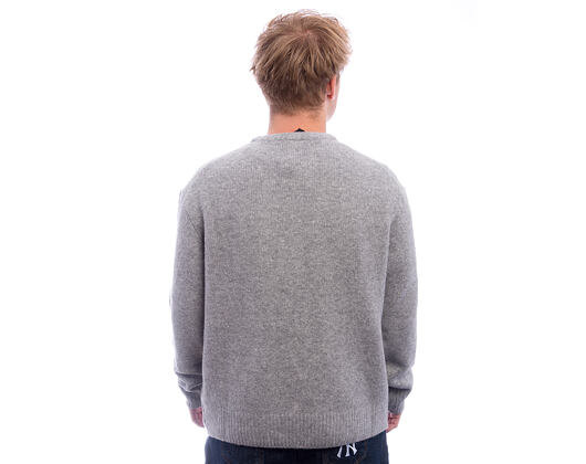 Svetr New Era - Branded Script Knit Sweater - Heather Grey
