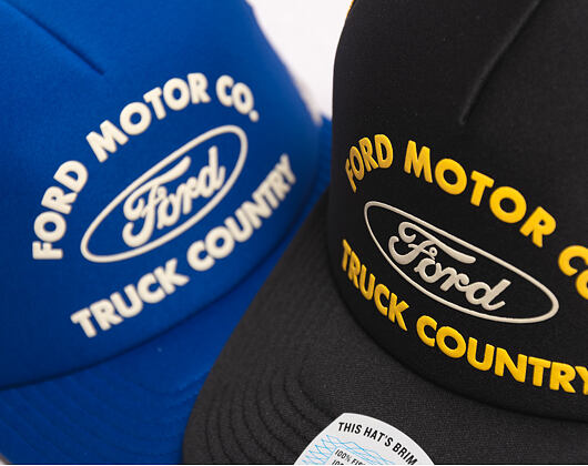 Kšiltovka Brixton - Ford Built Tough Mp Trucker Hat - Burnt Rubber/Empire Yellow