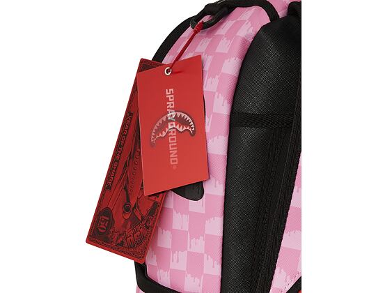 Sprayground - Pink And Black Drip Check Dlxsv Backpack 