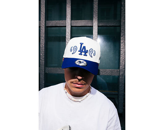 Kšiltovka New Era - MLB Paisley Bandana 9FORTY A-Frame - LA Dodgers - Cream / Dark Royal