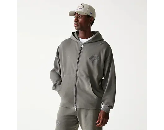 Mikina New Era - NBA Washed Full-zip - LA Lakers - Grey