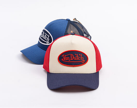 Kšiltovka Von Dutch - Trucker - Classic Logo - Beige/Navy/Red