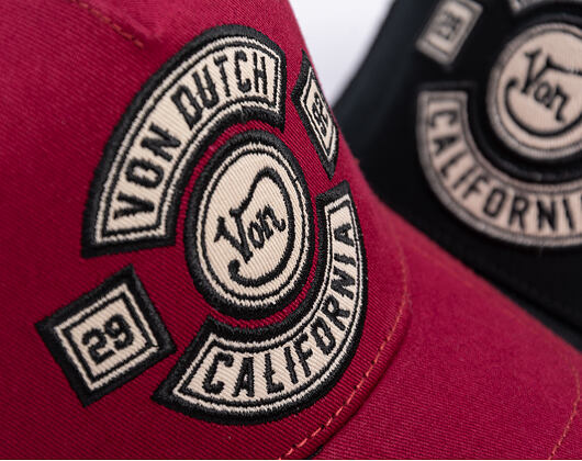 Kšiltovka Von Dutch - Trucker - MC Logo - Burgundy/Black