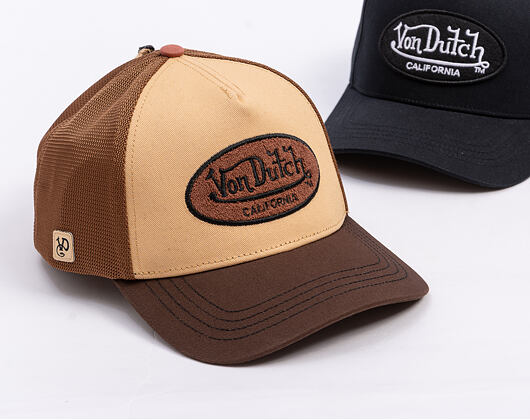 Kšiltovka Von Dutch - Trucker - Terry Logo - Brown/Beige