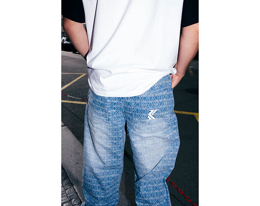 Džíny Karl Kani - Og K Aop Carpenter Straight Leg Jeans Blue