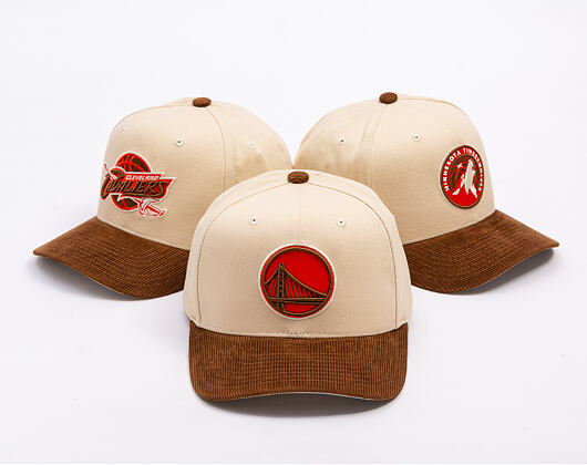 Kšiltovka Mitchell & Ness - Tawny Pro Crown - Golden State Warriors - Sand/Brown
