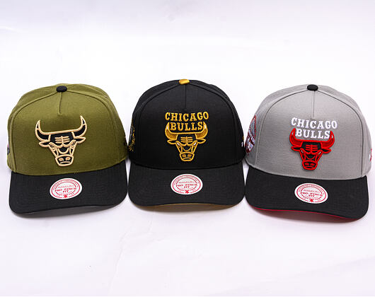 Kšiltovka Mitchell & Ness - NBA Core Iv Pro  Bulls - Chicago Bulls - OLIVE-BLACK