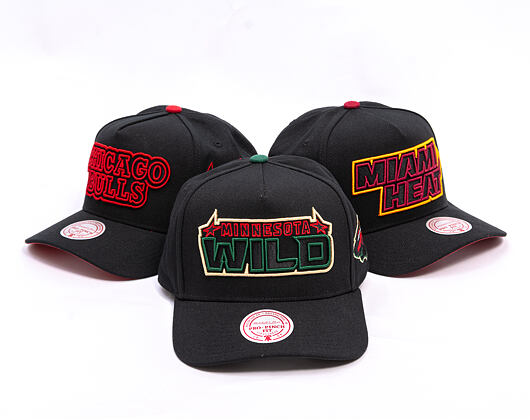Kšiltovka Mitchell & Ness - NHL Class Act Pro - Minnesota Wild - Black