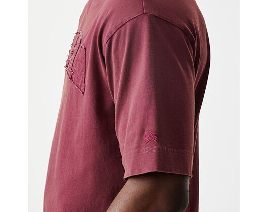 Tee New Era - Branded Washed Oversized Tee - Burgundy