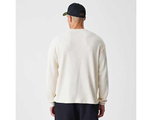 Tee New Era - Branded Longsleeve Waffle Tee - Cream