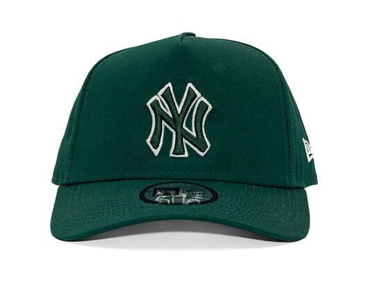 Cap New Era - MLB Team Outline 9FORTY A-Frame - NY Yankees - Dark Green / Stone