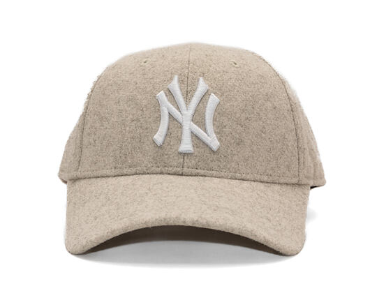Cap New Era - MLB Melton Wool 9FORTY - NY Yankees - Stone / White