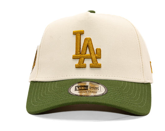 Cap New Era - MLB WS Patch 9FORTY A-Frame - LA Dodgers - Cream / Rifle Green