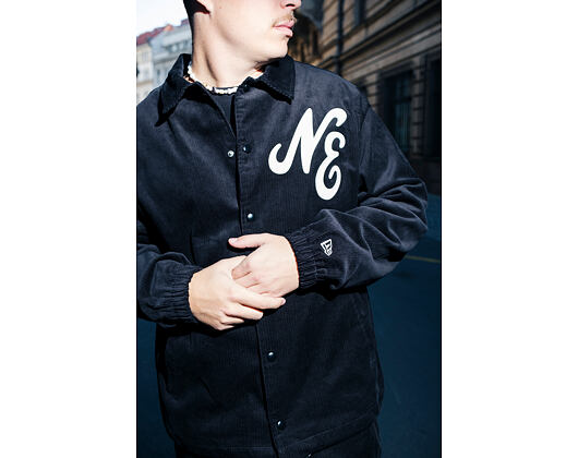 Jacket New Era - Branded Cord Coach Jacket - Black