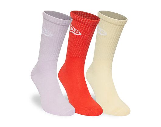 Socks New Era - Flag Crew Socks 3pk - Pink / Orange / Yellow