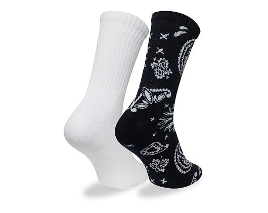 Socks New Era - Paisley Crew Socks 2pk - White / Navy