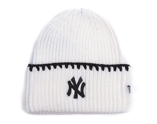 Womens Beanie New Era - MLB Chunky Top Stitch Beanie - NY Yankees - Cream
