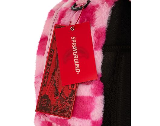 Sprayground Pink Fur Check Backpack