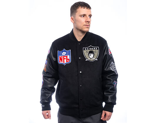 Mitchell & Ness - NFL Blackout Collection Varsity Jacket Oakland Raiders - Black