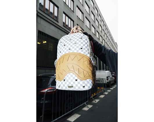 Sprayground Cream Henny Quilt Puff Backpack