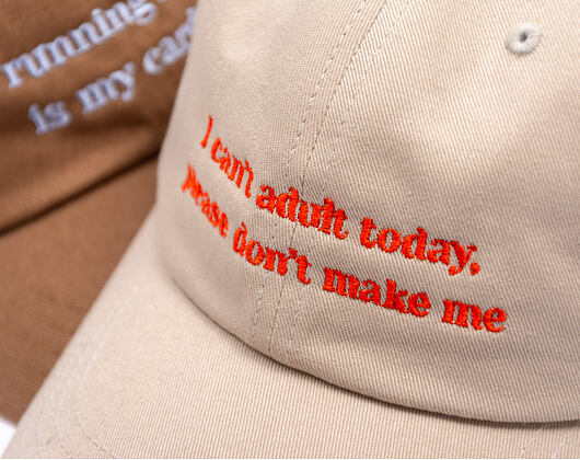 8by8 Dadcap - "I can't adult today" - Tan/Orange