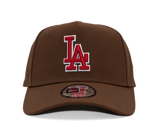 Cap New Era - MLB Outline Script 9FORTY A-Frame - LA Dodgers - Chestnut Brown