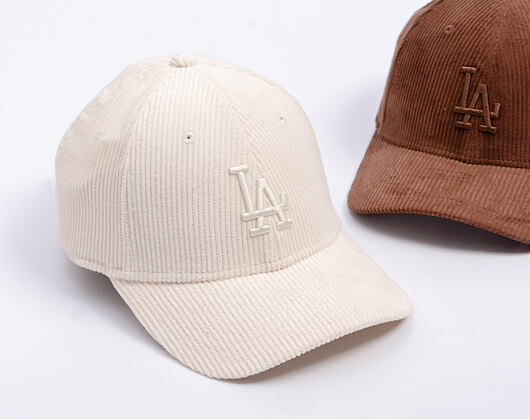 Womens Cap New Era - MLB Pastel Cord 9FORTY M-CROWN - LA Dodgers - Cream