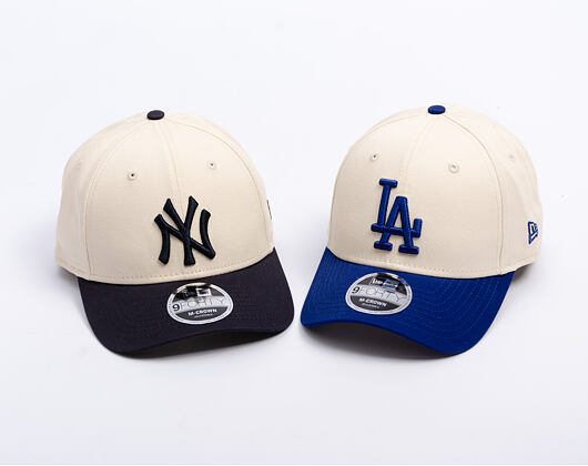 Cap New Era - MLB Colorblock 9FORTY M-CROWN - LA Dodgers - Cream