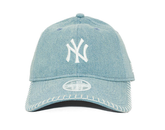 Womens Cap New Era - MLB Denim Stitch 9TWENTY - NY Yankees - Pastel Blue