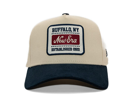 Cap New Era - Branded Suede Patch 9FORTY A-Frame - Cream