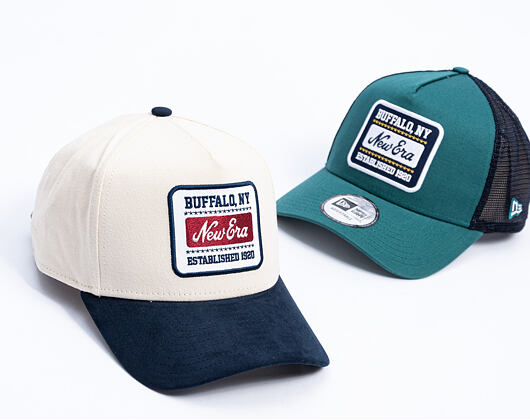 Cap New Era - Branded Suede Patch 9FORTY A-Frame - Cream