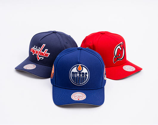 Mitchell & Ness - Edmonton Oilers - Double Clutch Pro Snapback - Navy