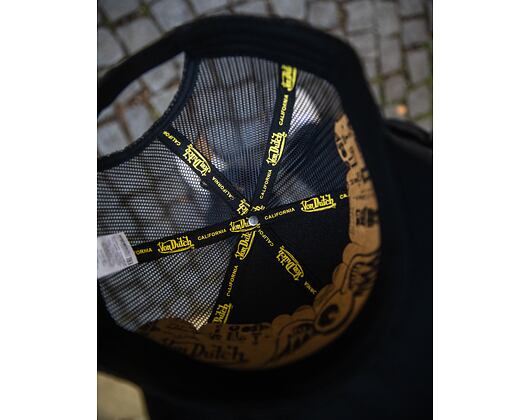 Kšiltovka Von Dutch - Trucker - Live Fast - Black/Black