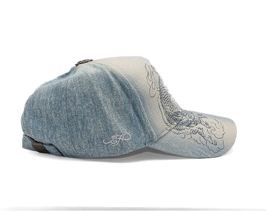 Cap Ed Hardy - Crawling Dragon Wash Denim 5 Panel Cap - Bleach