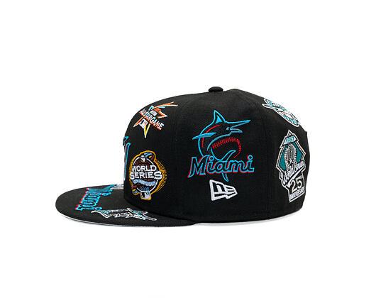 Cap New Era - MLB All Over Logo 59FIFTY - Miami Marlins - Team Color
