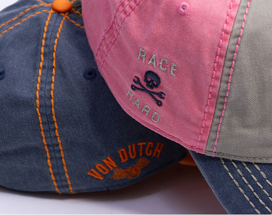 Cap Von Dutch - Trucker - Limited Olive/Pink/Distressed Denim
