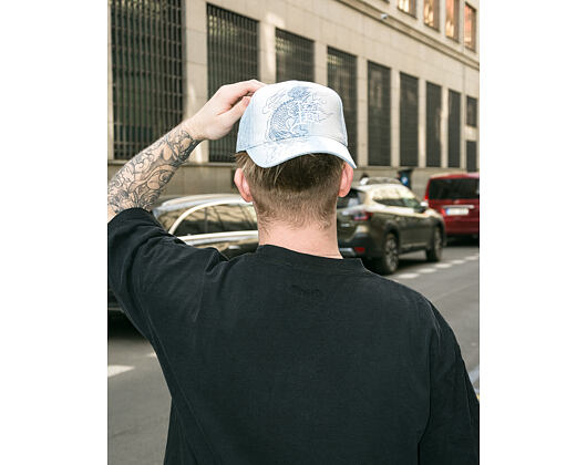 Cap Ed Hardy - Crawling Dragon Wash Denim 5 Panel Cap - Bleach