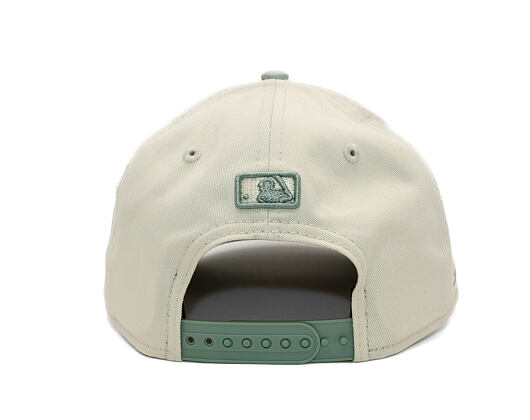 Cap New Era - MLB Side Script 9FORTY M-CROWN - LA Dodgers - Cream / Pastel Green