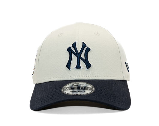 Cap New Era - MLB World Series Patch Cooperstown 9FORTY - NY Yankees - Cream / Navy