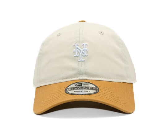 Cap New Era - MLB Mini Logo Washed Contrast 9TWENTY - NY Mets - Cream / Dusted Ochre