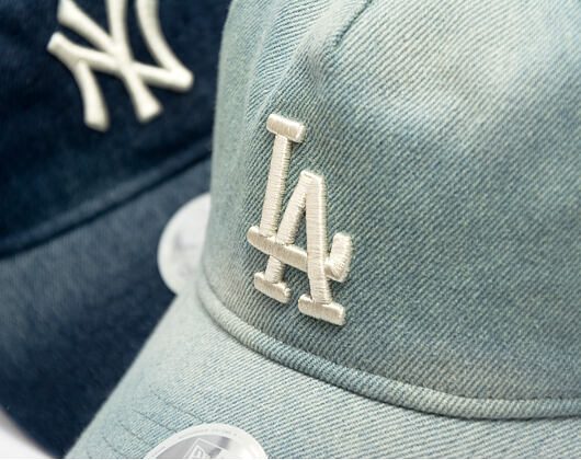 Womens Cap New Era - MLB Denim 9TWENTY A-Frame - LA Dodgers - Pastel Blue