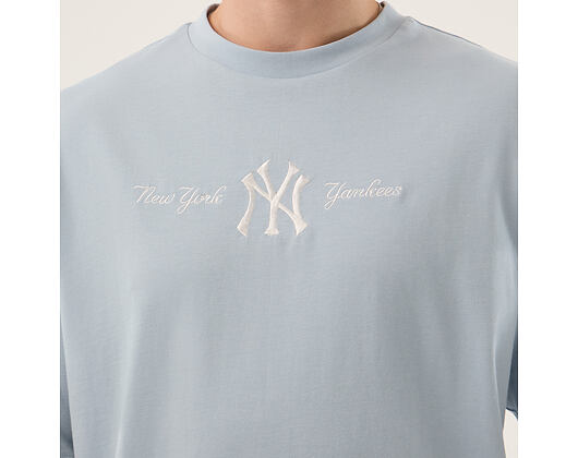 Tee New Era - MLB Script Oversized Tee - NY Yankees - Sky Blue