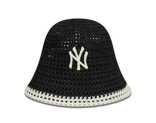 Womens Bucket Hat New Era - MLB Explorer Bucket Explorer Bucket - NY Yankees - Black / White