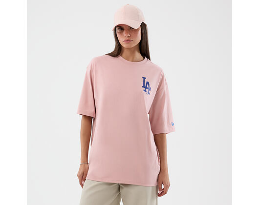 Tee New Era - MLB Cap Graphic Oversized Tee - LA Dodgers - Pink Rouge