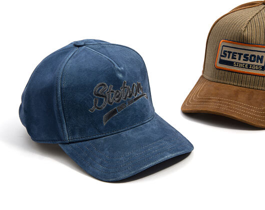 Cap Stetson - Denim Leather Trucker