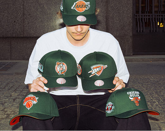 Cap Mitchell & Ness - NBA - Emerald Slam - New York Knicks - Green/Orange