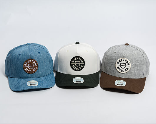 Cap Brixton - Crest C Mp Snapback - Heather Grey/Pinecone Brown